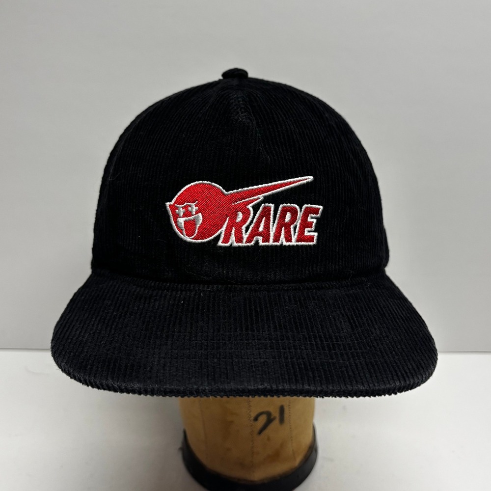 Pink Dolphin Rare Corduroy Hat Black Red White Embroidered Strapback Cap Mens